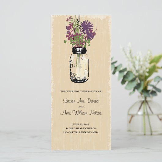  Mason Jar en Wildflowers Programma (Staand voorkant)