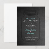 Mason Jar Enregistrer la date Invitation (Devant / Derrière)