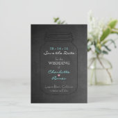 Mason Jar Enregistrer la date Invitation (Debout devant)