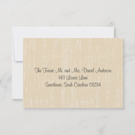 Mason Jar et carte RSVP Fleur sauvage (Dos)