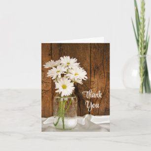 Mason Jar et Daisies Country Bridesmaid Merci