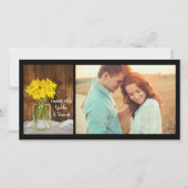 Mason Jar et Daisies Mariage campagnard Merci (Devant)