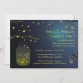 Mason Jar et Firefly Faire-part de mariage 5" x 7" (Devant)
