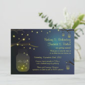 Mason Jar et Firefly Faire-part de mariage 5" x 7" (Debout devant)