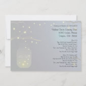 Mason Jar et Firefly Faire-part de mariage 5" x 7" (Dos)