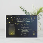 Mason Jar et Firefly Faire-part de mariage et déta (Debout devant)