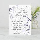 Mason Jar et Firefly Faire-part de mariage - Raisi (Debout devant)