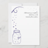 Mason Jar et Firefly Faire-part de mariage - Raisi (Dos)