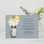 Mason Jar et invitations de mariage Fleurs sauvage (Debout devant)