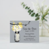 Mason Jar et invitations de mariage Fleurs sauvage (Debout devant)