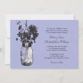 Mason Jar et invitations de mariage Fleurs sauvage (Devant)