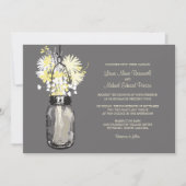Mason Jar et invitations de mariage Fleurs sauvage (Devant)