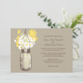 Mason Jar et invitations de mariage Fleurs sauvage (Debout devant)