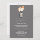 Mason Jar et invitations de mariage Fleurs sauvage (Devant)