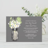 Mason Jar et invitations de mariage Fleurs sauvage (Debout devant)