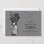 Mason Jar et invitations de mariage Fleurs sauvage (Devant)