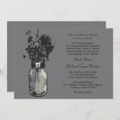 Mason Jar et invitations de mariage Fleurs sauvage (Devant / Derrière)