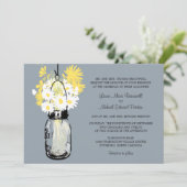 Mason Jar et invitations de mariage Fleurs sauvage (Debout devant)