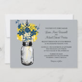 Mason Jar et invitations de mariage Fleurs sauvage (Devant)