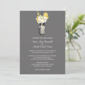 Mason Jar et invitations de mariage Fleurs sauvage (Debout devant)