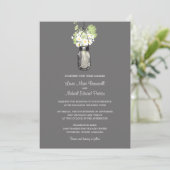 Mason Jar et invitations de mariage Fleurs sauvage (Debout devant)