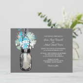 Mason Jar et invitations de mariage Fleurs sauvage (Debout devant)