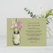 Mason Jar et invitations de mariage Fleurs sauvage (Debout devant)