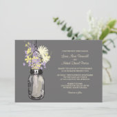 Mason Jar et invitations de mariage Fleurs sauvage (Debout devant)