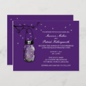 Mason Jar et lucioles Invitations de mariage (Devant / Derrière)