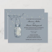 Mason Jar et lucioles Invitations de mariage (Devant / Derrière)