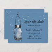 Mason Jar et lucioles Invitations de mariage (Devant / Derrière)