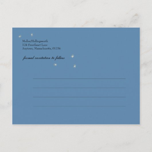 Mason Jar et lucioles Invitations de mariage (Dos)