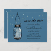 Mason Jar et lucioles Invitations de mariage (Devant / Derrière)