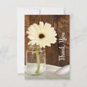 Mason Jar et White Daisy Barn Mariage Merci (Devant)