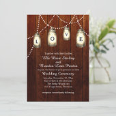 Mason Jar Faire-part de mariage (Debout devant)