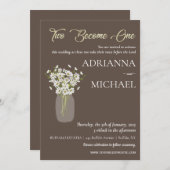 Mason Jar Faire-part de mariage religieuse chrétie (Devant / Derrière)