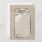 Mason Jar Faire-part de mariage russe - Beige blan (Dos)