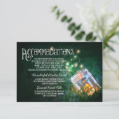 Mason Jar Fireflies bruidsaccommodaties kaart (Staand voorkant)