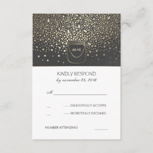 Mason Jar Fireflies Mariage rustique RSVP