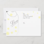 Mason Jar & Firefly Enregistrer la carte postale D (Dos)