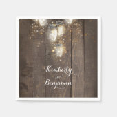 Mason Jar Firefly Lights Rustiek Land Servet (Voorkant)