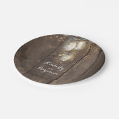 Mason Jar Firefly Verlichting Rustieke bruiloft Papieren Bordje (Gekanteld)