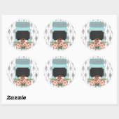 Mason Jar Floral Aangepaste Tekst Label Sticker (Vel)