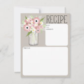 Mason Jar Flowers Recette Carte (Devant)