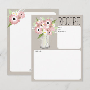 Mason Jar Flowers Recette Carte