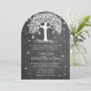 Mason Jar Forest Chalkboard-boom Kaart