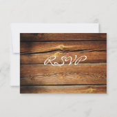 Mason Jar Grange de mariage en bois Cartes RSVP (Dos)