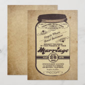  Mason Jar huwelijksuitnodigingen Kaart (Voorkant / Achterkant)