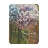 Mason Jar Hydrangeas Bruiloft Bewaar de datum Magneet (Verticaal)