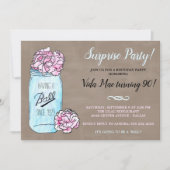 Mason Jar Invitation de fête d'anniversaire (Devant)